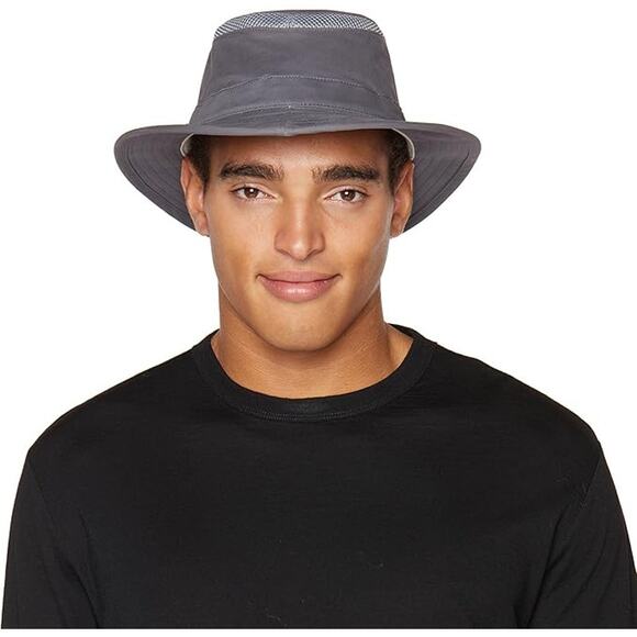 NWT Tilley Men's Standard Airflo Organic Cotton Hat Grey Size 7 - Picture 2 of 7